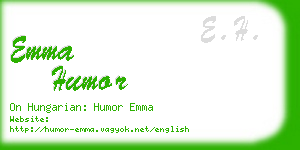 emma humor business card